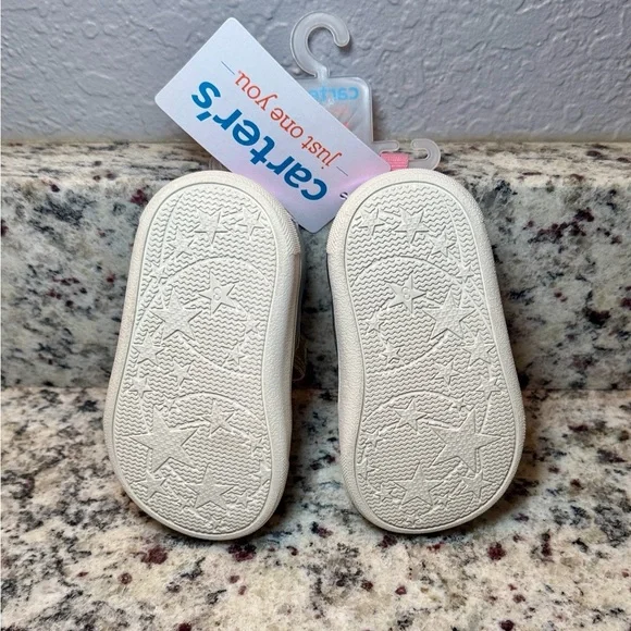 Carter's Metallic Gold and Silver Sneakers Size 3 - Picture 5 of 6